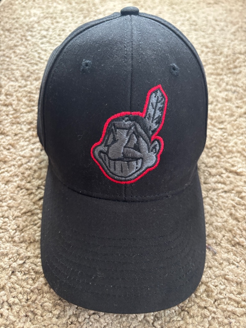 Official MLB CLE Indians Classic embroidered Chief Wahoo adjustable Baseball Cap